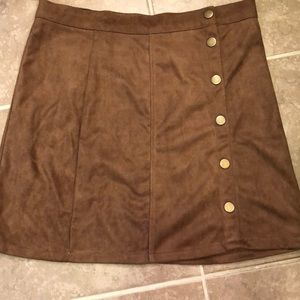 NWOT Lily Morgan stretch suede skirt